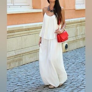 Zara layered Top Maxi Dress